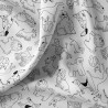 Printed Cotton BARLEY White / Black